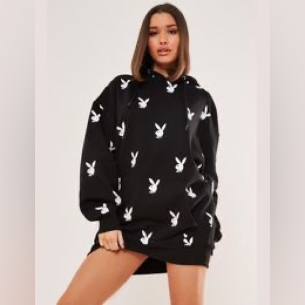 Playboy oversized hoodie sweater dress